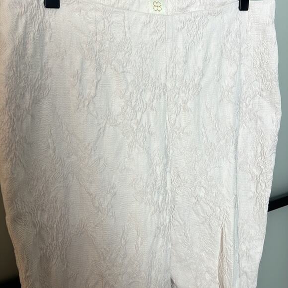 True Royal White Textured Pants Size IT 44 / US 10 - Picture 3 of 9